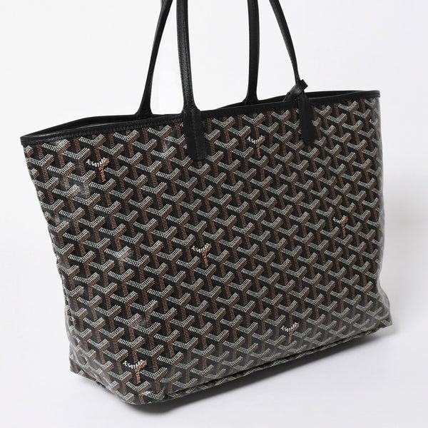 極美品 GOYARD ゴヤール サンルイPM バッグ トートバッグ STLCROPMLTY01CL01P ブラック PVC レザー 中古 4a006772