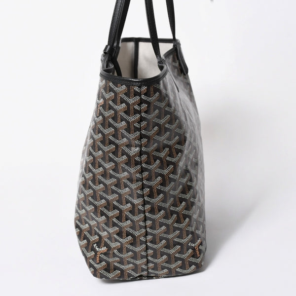 極美品 GOYARD ゴヤール サンルイPM バッグ トートバッグ STLCROPMLTY01CL01P ブラック PVC レザー 中古 4a006772