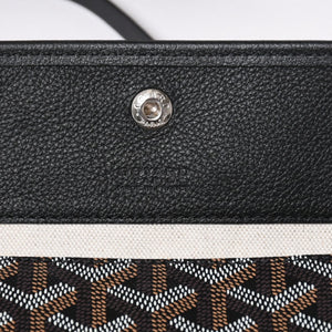 極美品 GOYARD ゴヤール サンルイPM バッグ トートバッグ STLCROPMLTY01CL01P ブラック PVC レザー 中古 4a006772