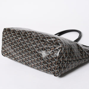 極美品 GOYARD ゴヤール サンルイPM バッグ トートバッグ STLCROPMLTY01CL01P ブラック PVC レザー 中古 4a006772