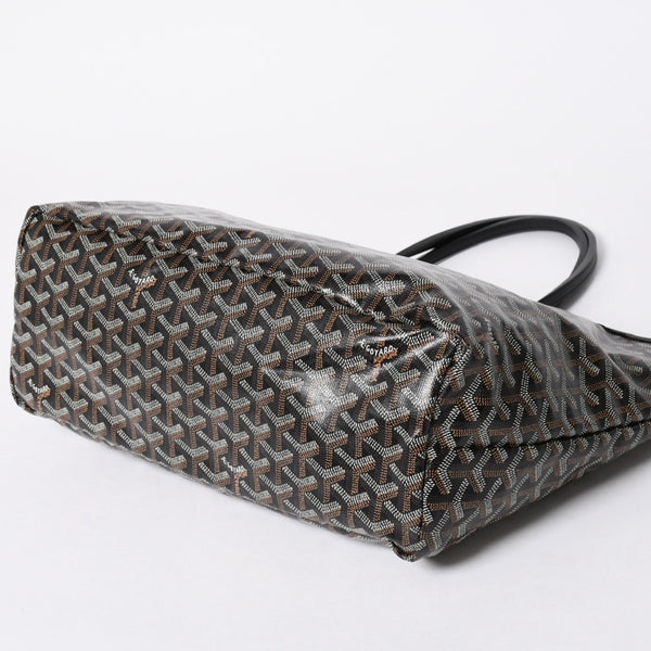 極美品 GOYARD ゴヤール サンルイPM バッグ トートバッグ STLCROPMLTY01CL01P ブラック PVC レザー 中古 4a006772