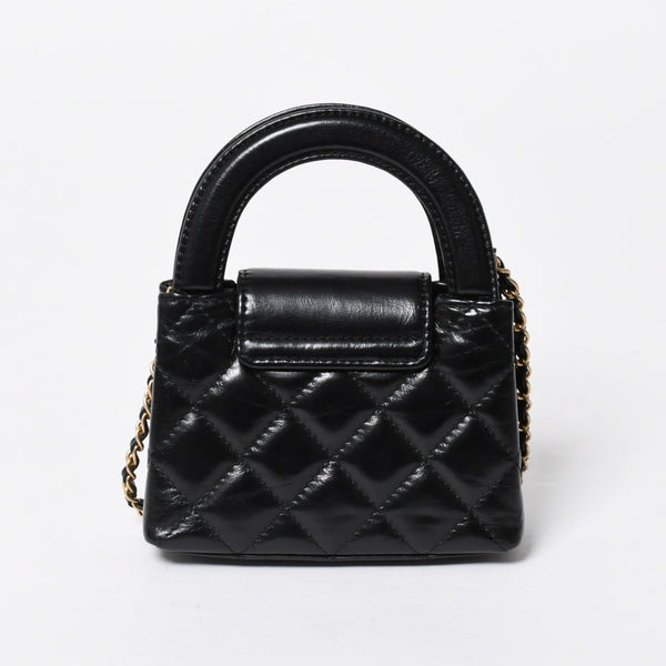 新品同様 CHANEL シャネル ミニ ショッピングバッグ チェーンショルダーバッグ AS4416 ランダム番台 ココマーク カーフスキン 中古 4a006941