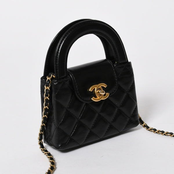 新品同様 CHANEL シャネル ミニ ショッピングバッグ チェーンショルダーバッグ AS4416 ランダム番台 ココマーク カーフスキン 中古 4a006941