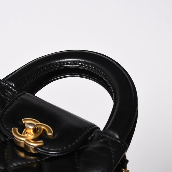 新品同様 CHANEL シャネル ミニ ショッピングバッグ チェーンショルダーバッグ AS4416 ランダム番台 ココマーク カーフスキン 中古 4a006941