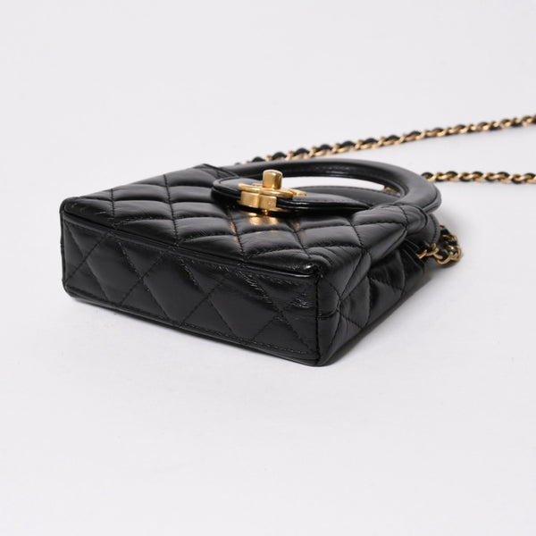 新品同様 CHANEL シャネル ミニ ショッピングバッグ チェーンショルダーバッグ AS4416 ランダム番台 ココマーク カーフスキン 中古 4a006941