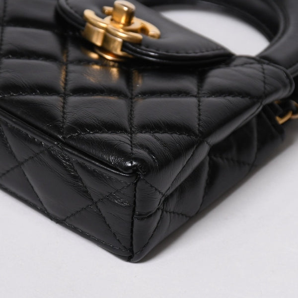 新品同様 CHANEL シャネル ミニ ショッピングバッグ チェーンショルダーバッグ AS4416 ランダム番台 ココマーク カーフスキン 中古 4a006941