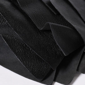極美品 YVES SAINT LAURENT イヴサンローラン サントロペ ティアードフリル ワンショルダーバッグ 122245 ブラック ゴールド金具 中古 4a006600