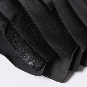 極美品 YVES SAINT LAURENT イヴサンローラン サントロペ ティアードフリル ワンショルダーバッグ 122245 ブラック ゴールド金具 中古 4a006600