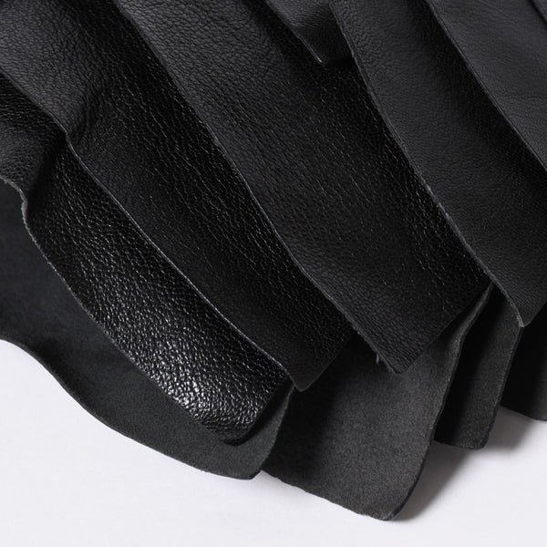 極美品 YVES SAINT LAURENT イヴサンローラン サントロペ ティアードフリル ワンショルダーバッグ 122245 ブラック ゴールド金具 中古 4a006600
