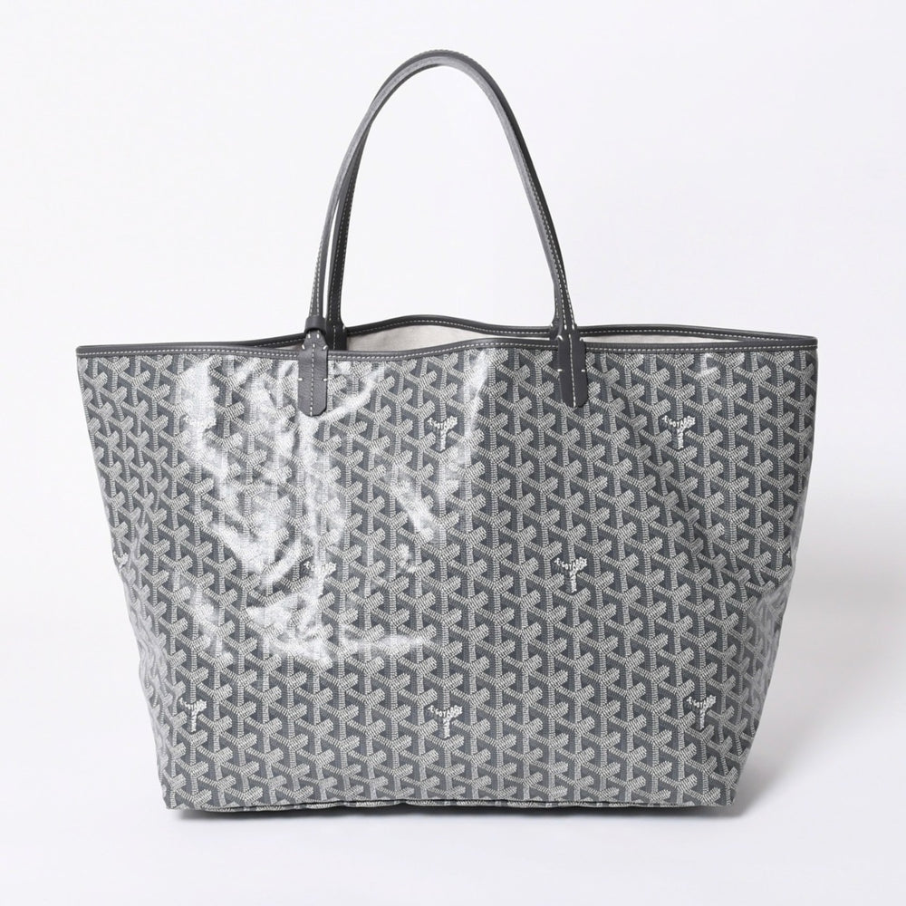 新品同様 GOYARD ゴヤール SAINT LOUIS GM サンルイGM グレー トートバッグ PVCコーティングキャンバス 中古 4a006593