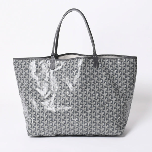 新品同様 GOYARD ゴヤール SAINT LOUIS GM サンルイGM グレー トートバッグ PVCコーティングキャンバス 中古 4a006593