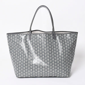 新品同様 GOYARD ゴヤール SAINT LOUIS GM サンルイGM グレー トートバッグ PVCコーティングキャンバス 中古 4a006593