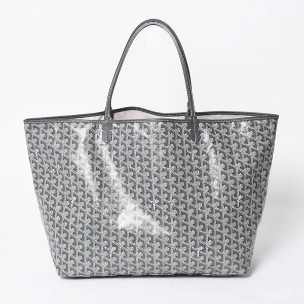 新品同様 GOYARD ゴヤール SAINT LOUIS GM サンルイGM グレー トートバッグ PVCコーティングキャンバス 中古 4a006593