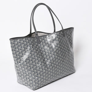 新品同様 GOYARD ゴヤール SAINT LOUIS GM サンルイGM グレー トートバッグ PVCコーティングキャンバス 中古 4a006593