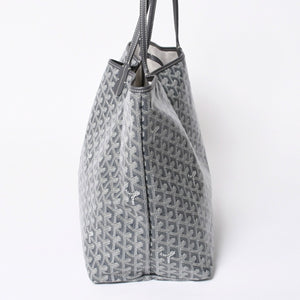 新品同様 GOYARD ゴヤール SAINT LOUIS GM サンルイGM グレー トートバッグ PVCコーティングキャンバス 中古 4a006593
