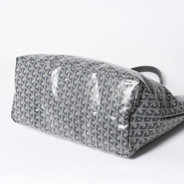 新品同様 GOYARD ゴヤール SAINT LOUIS GM サンルイGM グレー トートバッグ PVCコーティングキャンバス 中古 4a006593