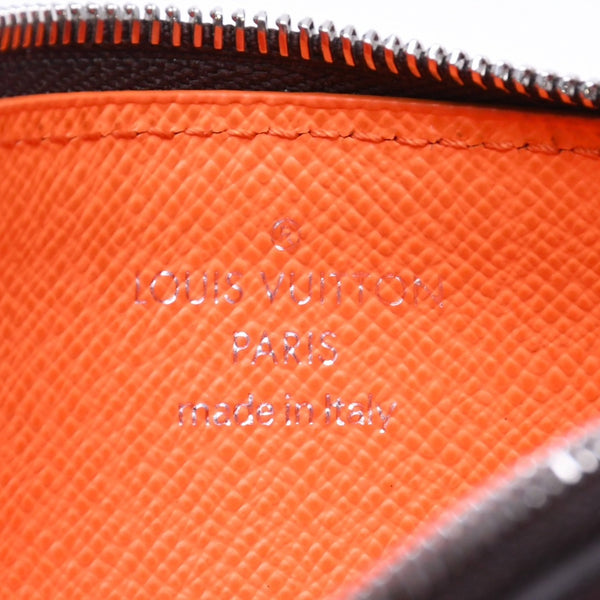 LOUIS VUITTON ルイヴィトン コイン カードホルダー カードケース M82909 モノグラム ブラウン オレンジ シルバー金具 美品 中古 4a006604