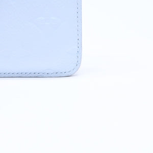 LOUIS VUITTON ルイヴィトン ポルト カルト ロミー コインケース 小銭入れ M82045 モノグラム アンプラント ライトブルー 美品 中古 4a006645