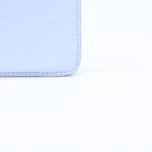 LOUIS VUITTON ルイヴィトン ポルト カルト ロミー コインケース 小銭入れ M82045 モノグラム アンプラント ライトブルー 美品 中古 4a006645