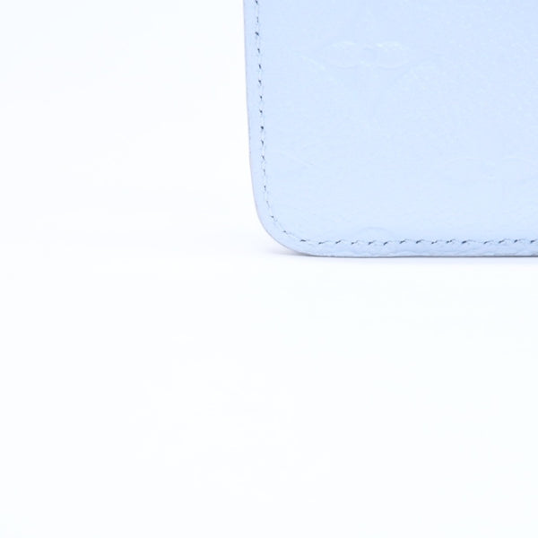 LOUIS VUITTON ルイヴィトン ポルト カルト ロミー コインケース 小銭入れ M82045 モノグラム アンプラント ライトブルー 美品 中古 4a006645