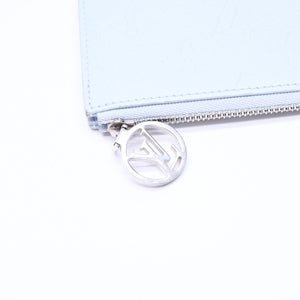 LOUIS VUITTON ルイヴィトン ポルト カルト ロミー コインケース 小銭入れ M82045 モノグラム アンプラント ライトブルー 美品 中古 4a006645