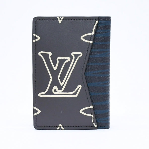 新品未使用品 LOUIS VUITTON ルイヴィトン カードケース モノグラムエクリプス タッチワーク オーガナイザードゥポッシュ M69737 ブラック グレー 中古 4a006624