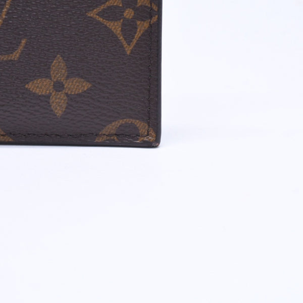 LOUIS VUITTON ルイヴィトン コイン カードホルダー カードケース M82909 モノグラム ブラウン オレンジ シルバー金具 美品 中古 4a006604