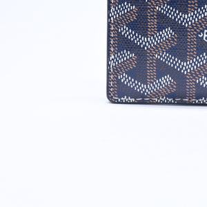 極美品 GOYARD ゴヤール サンシュルピス カードケース STSULPPMLTY12CL12X ネイビー PVC ヴォーゼルカーフスキン 中古 4a006709