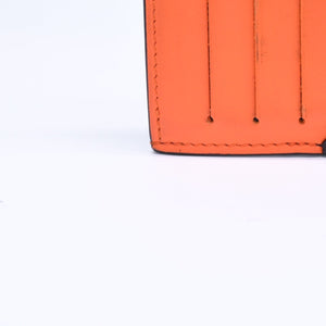 LOUIS VUITTON ルイヴィトン コイン カードホルダー カードケース M82909 モノグラム ブラウン オレンジ シルバー金具 美品 中古 4a006604