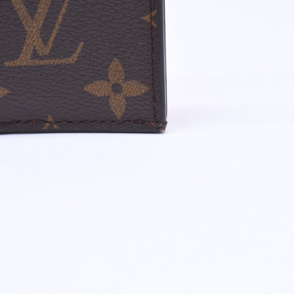 LOUIS VUITTON ルイヴィトン コイン カードホルダー カードケース M82909 モノグラム ブラウン オレンジ シルバー金具 美品 中古 4a006604