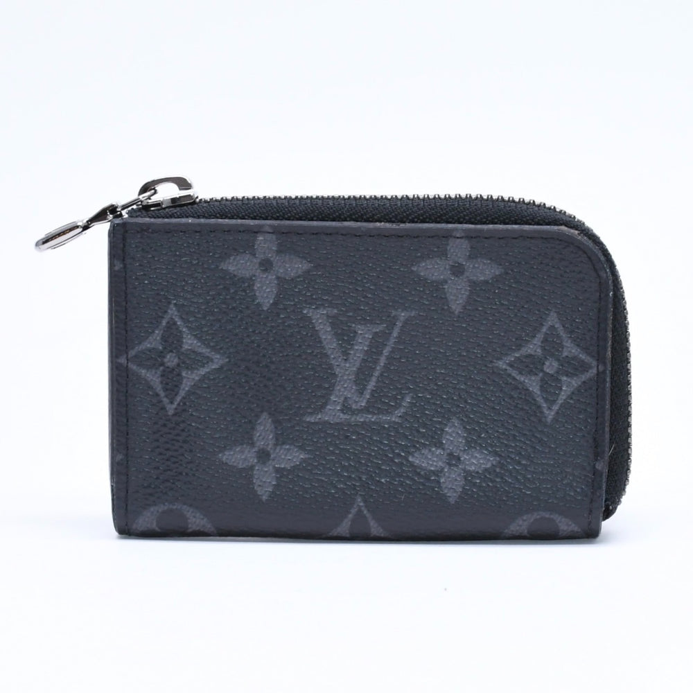 極美品 LOUIS VUITTON ルイヴィトン コインケース 小物入れ ポルトモネ・ジュール M63536 ブラック モノグラムエクリプス 中古 4a006622