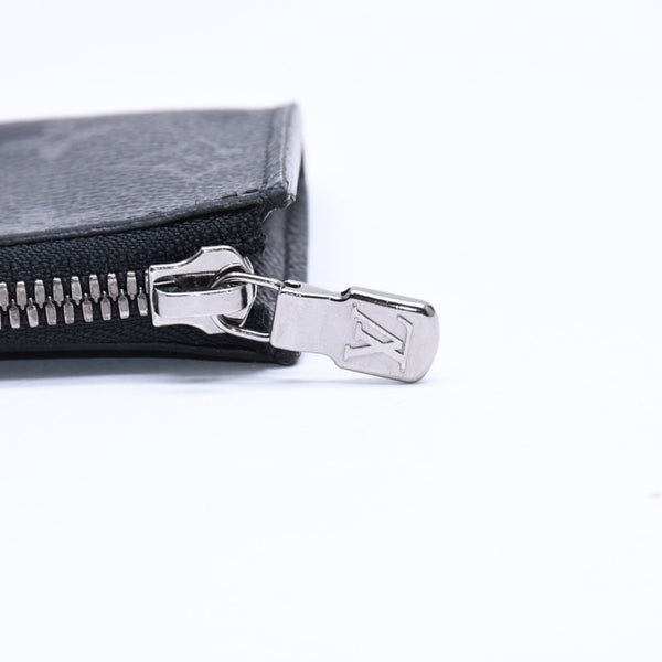極美品 LOUIS VUITTON ルイヴィトン コインケース 小物入れ ポルトモネ・ジュール M63536 ブラック モノグラムエクリプス 中古 4a006622