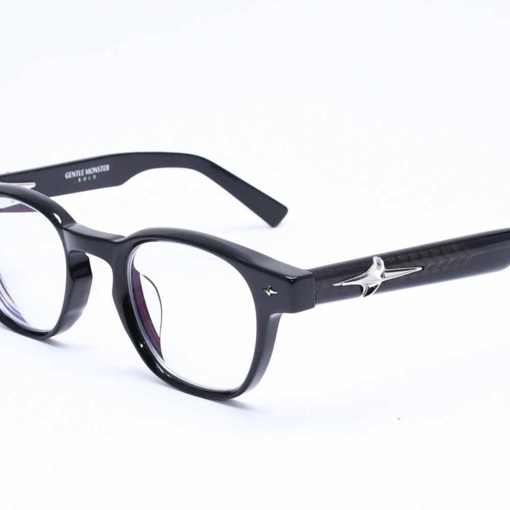 極美品 Gentle Monster ジェントル モンスター JOZE 度入りメガネ アイウェア サイズ47□23-147 ブラック 中古 4a006731