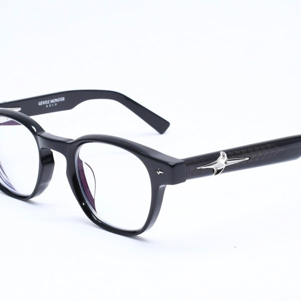 極美品 Gentle Monster ジェントル モンスター JOZE 度入りメガネ アイウェア サイズ47□23-147 ブラック 中古 4a006731
