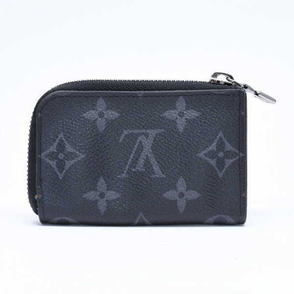 極美品 LOUIS VUITTON ルイヴィトン コインケース 小物入れ ポルトモネ・ジュール M63536 ブラック モノグラムエクリプス 中古 4a006622