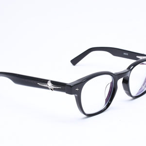 極美品 Gentle Monster ジェントル モンスター JOZE 度入りメガネ アイウェア サイズ47□23-147 ブラック 中古 4a006731