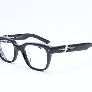 極美品 Gentle Monster ジェントル モンスター FATA 度入りメガネ アイウェア サイズ51□23-145 ブラック 中古 4a006730