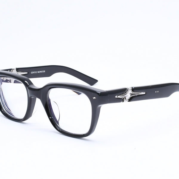 極美品 Gentle Monster ジェントル モンスター FATA 度入りメガネ アイウェア サイズ51□23-145 ブラック 中古 4a006730