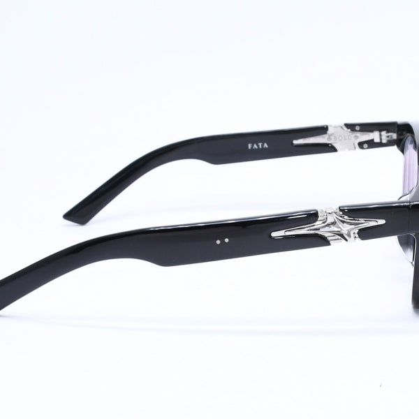 極美品 Gentle Monster ジェントル モンスター FATA 度入りメガネ アイウェア サイズ51□23-145 ブラック 中古 4a006730