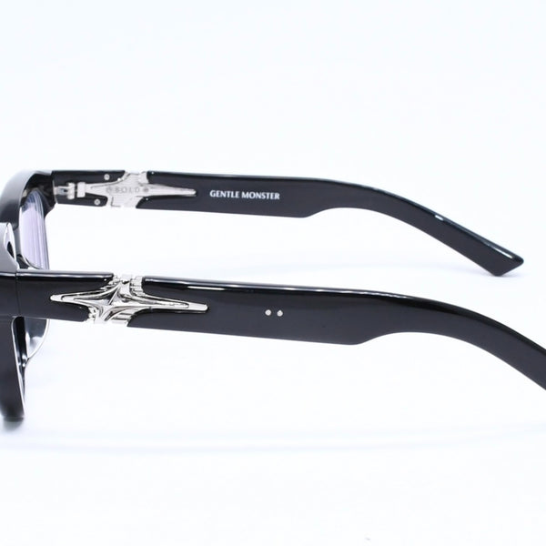 極美品 Gentle Monster ジェントル モンスター FATA 度入りメガネ アイウェア サイズ51□23-145 ブラック 中古 4a006730