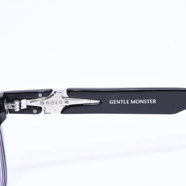 極美品 Gentle Monster ジェントル モンスター FATA 度入りメガネ アイウェア サイズ51□23-145 ブラック 中古 4a006730