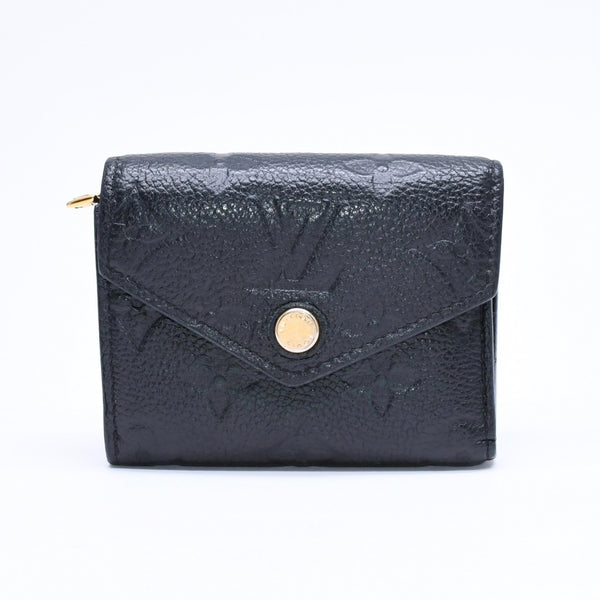 LOUIS VUITTON ルイヴィトン 三つ折り財布 ポルトフォイユ・ゾエ M62935 ブラック ゴールド金具 美品 中古 4a006647