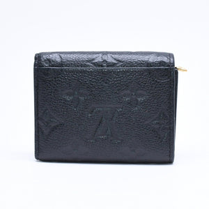 LOUIS VUITTON ルイヴィトン 三つ折り財布 ポルトフォイユ・ゾエ M62935 ブラック ゴールド金具 美品 中古 4a006647