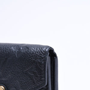 LOUIS VUITTON ルイヴィトン 三つ折り財布 ポルトフォイユ・ゾエ M62935 ブラック ゴールド金具 美品 中古 4a006647
