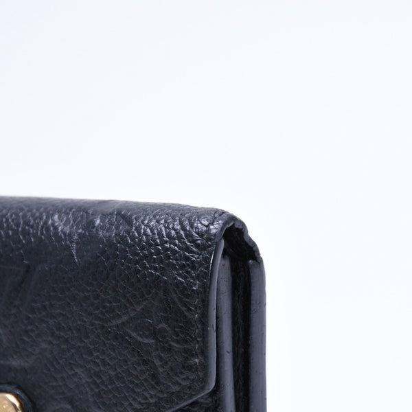 LOUIS VUITTON ルイヴィトン 三つ折り財布 ポルトフォイユ・ゾエ M62935 ブラック ゴールド金具 美品 中古 4a006647