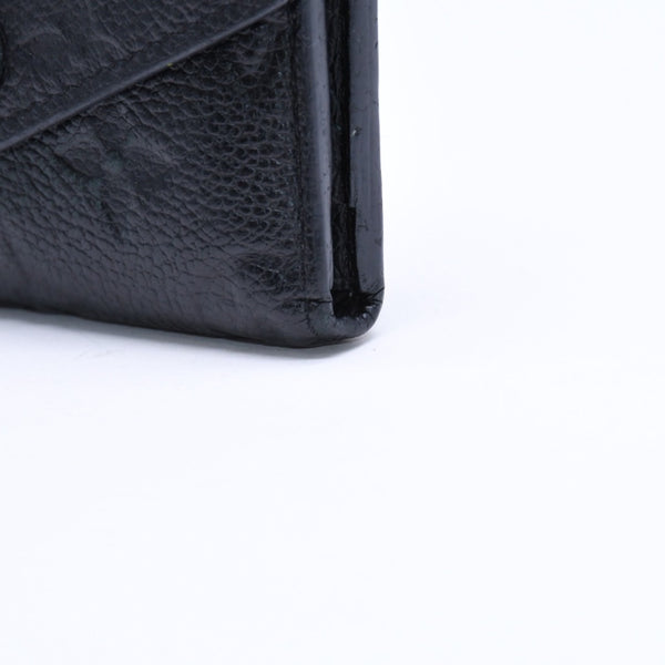 LOUIS VUITTON ルイヴィトン 三つ折り財布 ポルトフォイユ・ゾエ M62935 ブラック ゴールド金具 美品 中古 4a006647