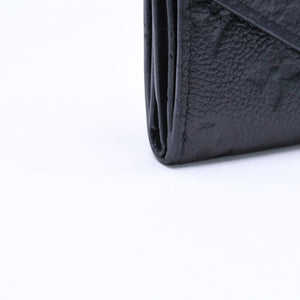 LOUIS VUITTON ルイヴィトン 三つ折り財布 ポルトフォイユ・ゾエ M62935 ブラック ゴールド金具 美品 中古 4a006647