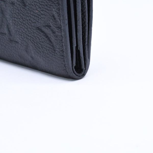 LOUIS VUITTON ルイヴィトン 三つ折り財布 ポルトフォイユ・ゾエ M62935 ブラック ゴールド金具 美品 中古 4a006647