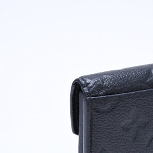LOUIS VUITTON ルイヴィトン 三つ折り財布 ポルトフォイユ・ゾエ M62935 ブラック ゴールド金具 美品 中古 4a006647