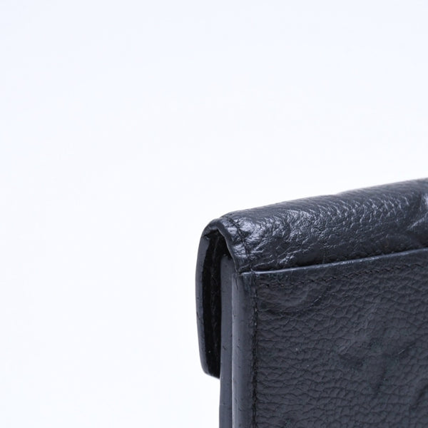LOUIS VUITTON ルイヴィトン 三つ折り財布 ポルトフォイユ・ゾエ M62935 ブラック ゴールド金具 美品 中古 4a006647